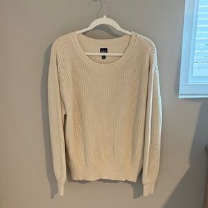 GAP Cream Cable Knit Pullover